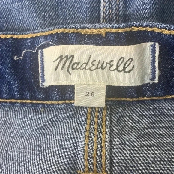 Madewell Rigid Denim Straight Mini Skirt: Reworked Edition Size 26 - Picture 8 of 8